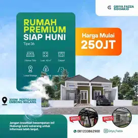 ❤️ Rumah Baru Mulai 250 JT an Banyak Free nya Dekat Polresta di Griya Fazza Sidoarjo