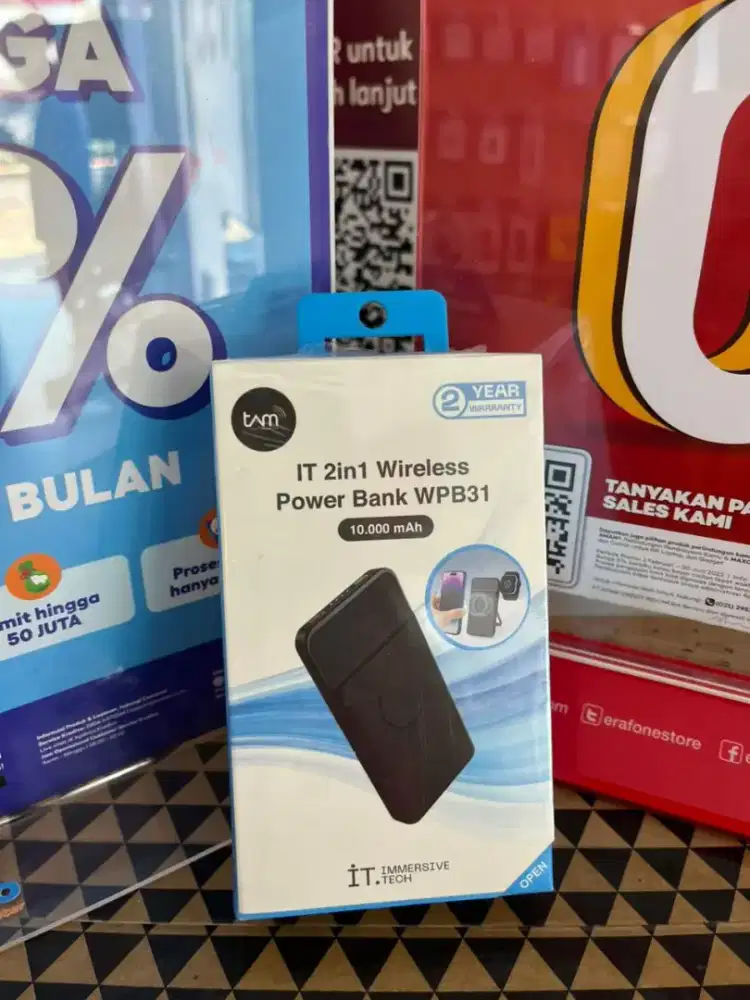 IT 2in wireless power bank won31 10.000mah dpt ptongan 50rb