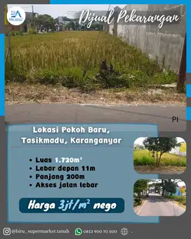 Tanah Pekarangan Lokasi Tasikmadu Karanganyar