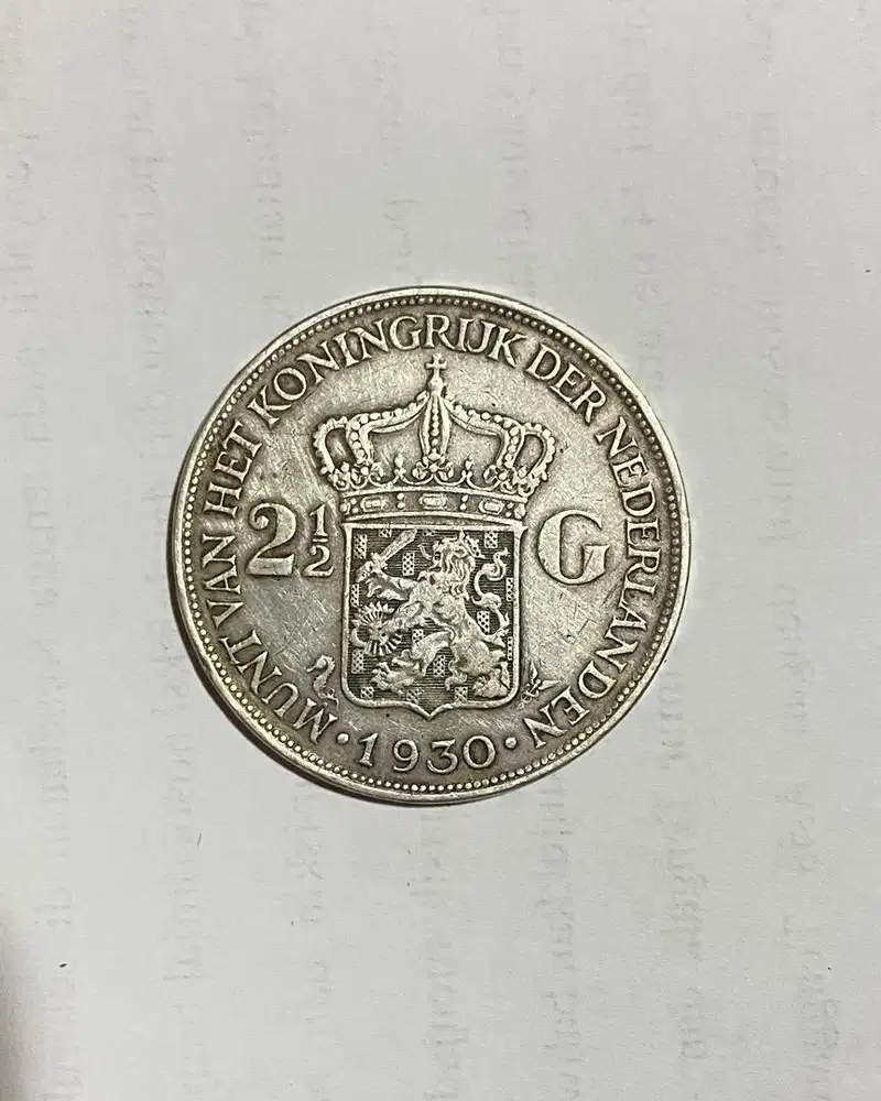 Koin Antik Belanda Gulden 1930 — Wilhelmina Koningin der Nederlander