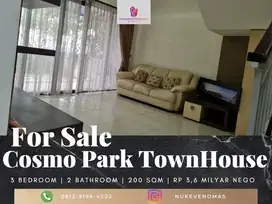 Dijual Townhouse Cosmo Park/Town House Thamrin City 3BR Furnished