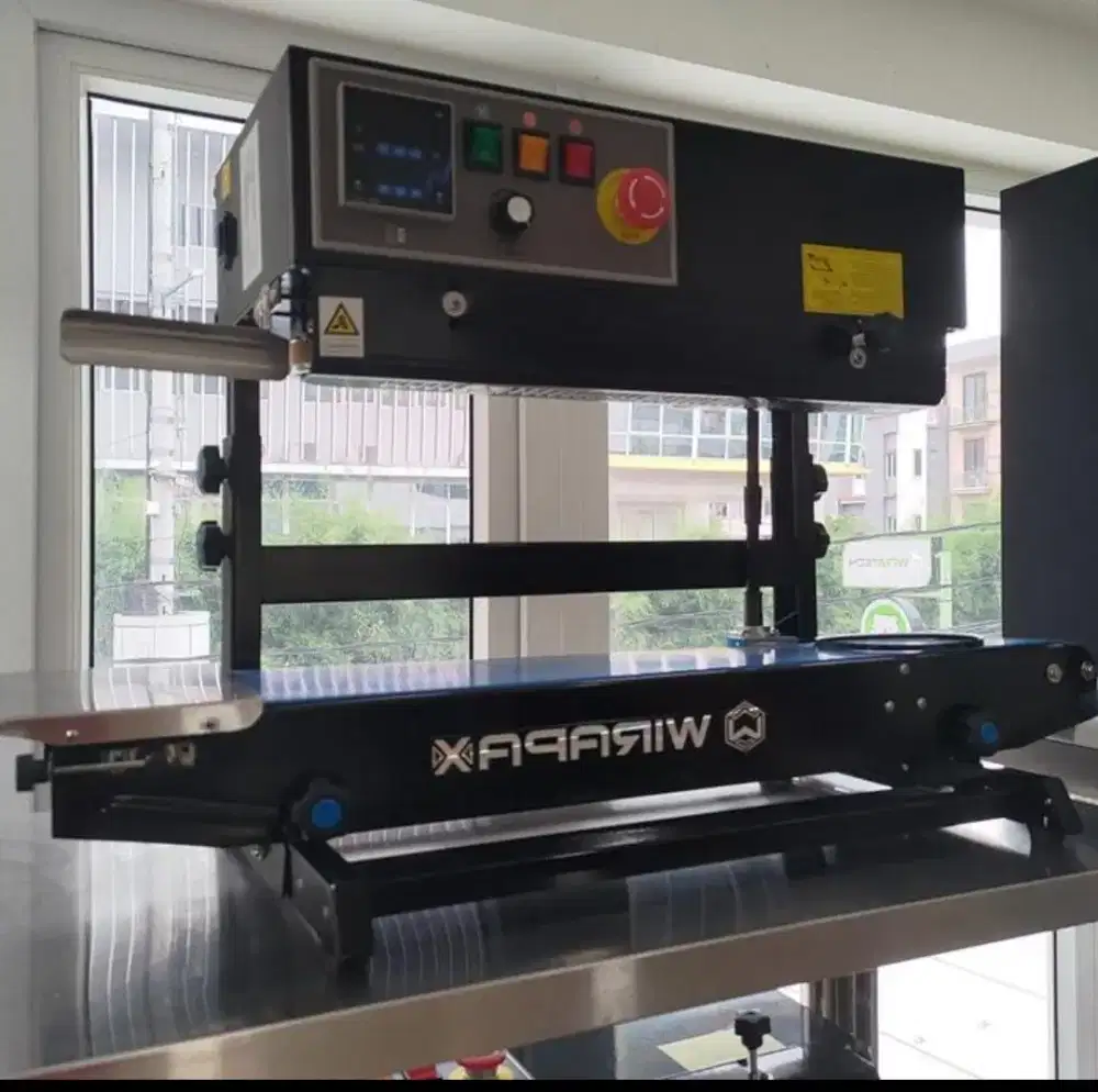 Mesin Penyegel Plastik Continuous Band Sealer Vertical Wirapax FR-900