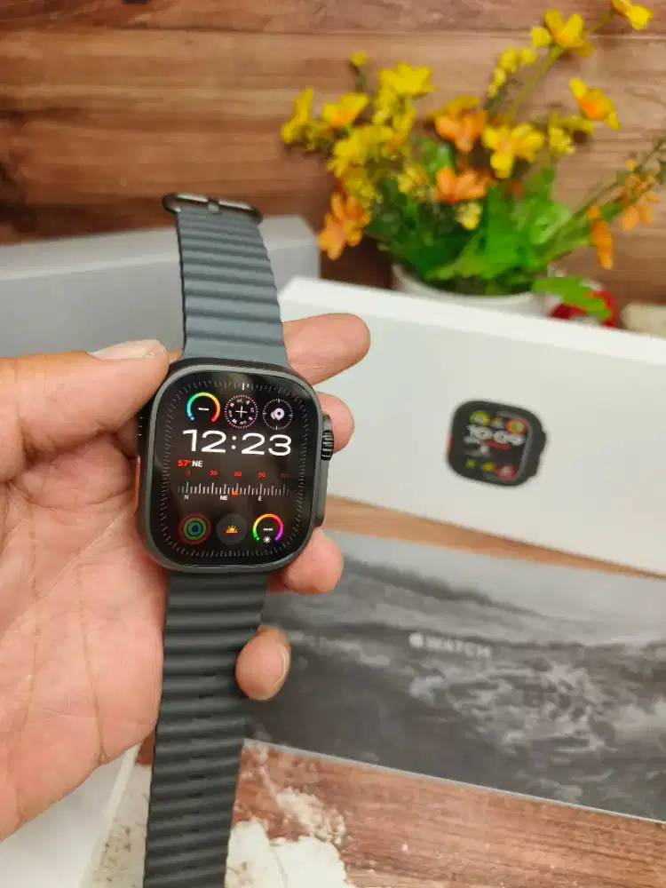 Apple watch ultra 2 black mulus 99% Hb100% garansi Agustus 2026