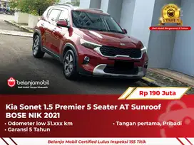 [ GARANSI 5TH ] Kia Sonet 1.5 Premier 5 Seater Sunroof BOSE 2021/2022