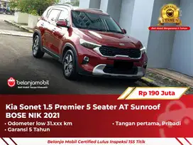 [ GARANSI 5TH ] Kia Sonet 1.5 Premier 5 Seater Sunroof BOSE 2021 2022