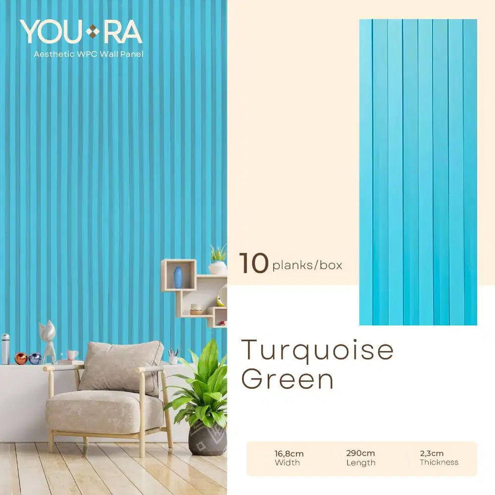 Wpc Wall Panel Youra Motif Solid Decor Dinding 2,9m