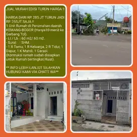 Rumah Murah di dalam perumahan aman dan tentram di daerah Kemang-Bogor 002.