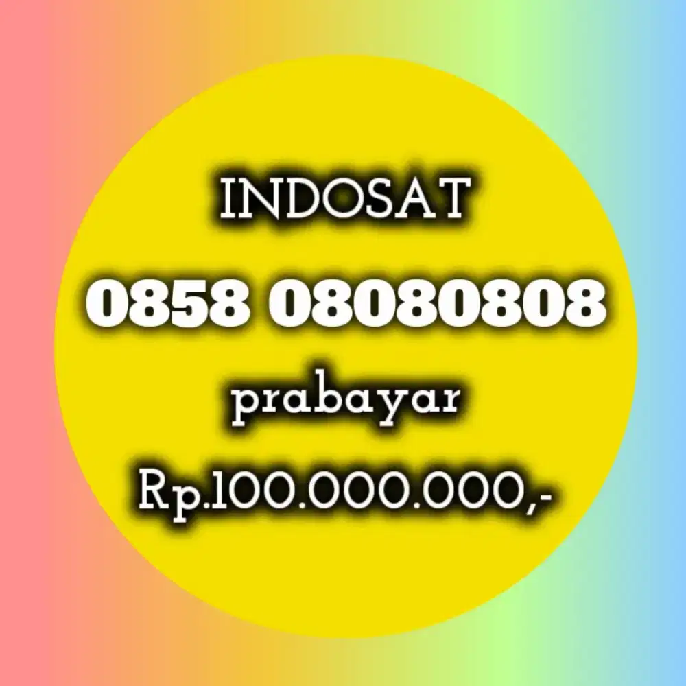 NOMOR CANTIK INDOSAT 08080808
