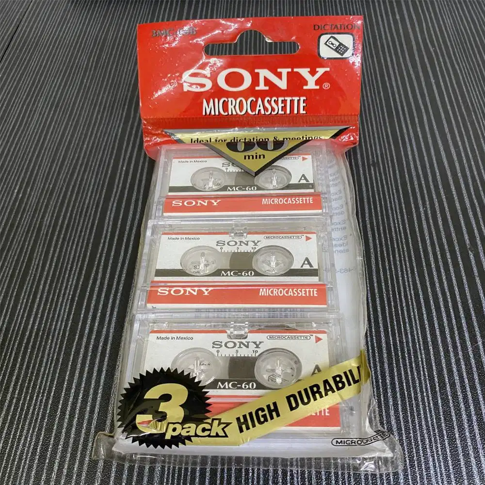 SONY MC-60 3 Pack 60 Minute Microcassette Micro Cassette