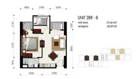 Dijual murah BU di bawah pasaran Permata Hijau Suites 2BR semi furnish