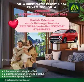 FOR SALE PRIVATE POOL VILLA BUKIT CIATER RESORT & SPA-HADIAH MOBIL