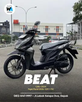 DP 500 RIBU Cash/Kredit Honda Beat Cbs Tahun 2024