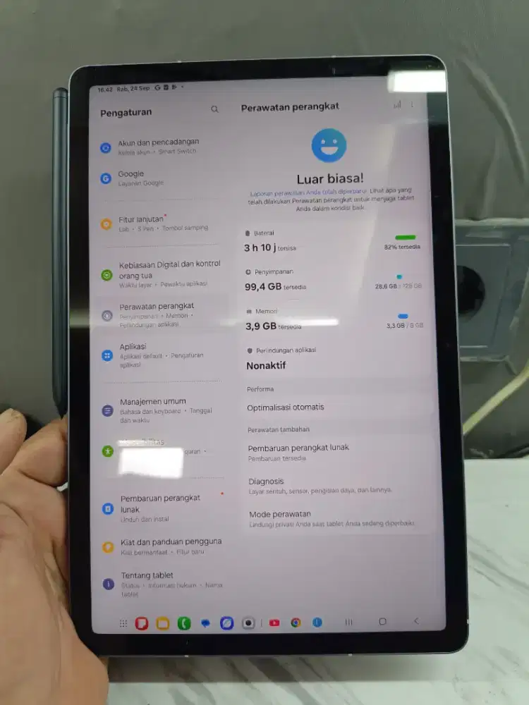 SAMSUNG GALAXY TAB S10 FE 5G 8/128 SEIN SECOND RESMI ORIGINAL