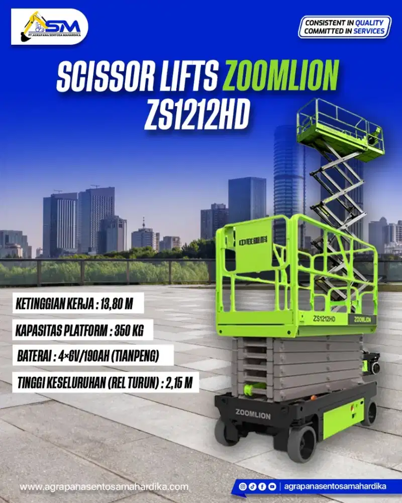 Scissor Lift Zoomlion Type ZS1212HD