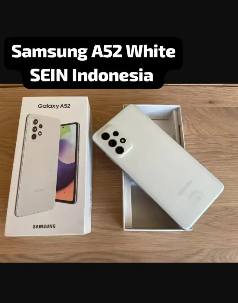 samsung a52 8/128 fullset white sein resmi siap pakai