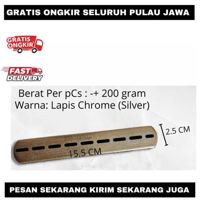 f604 plat besi adjustable beban rompi vest pemberat +- 200 gram gym