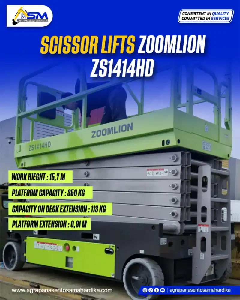 Scissor Lift Zoomlion Type ZS1414HD