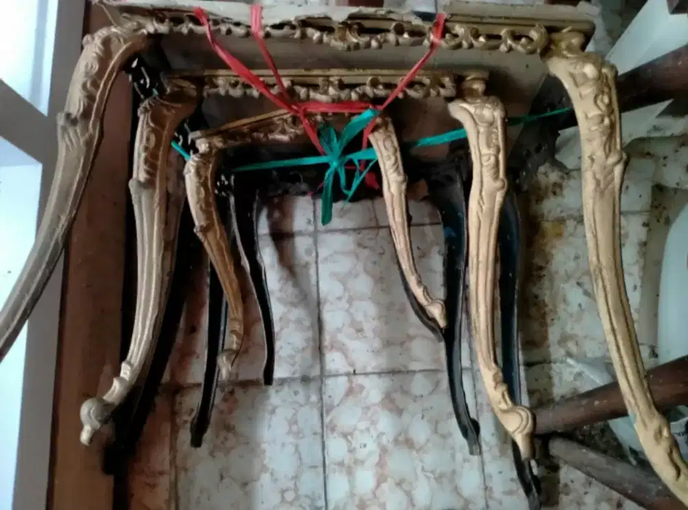 Meja marmer antik 1 set (3 meja)