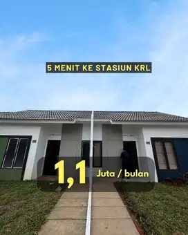 Rumah Tanpa DP, cicilan Flat, 5 menit ke stasiun