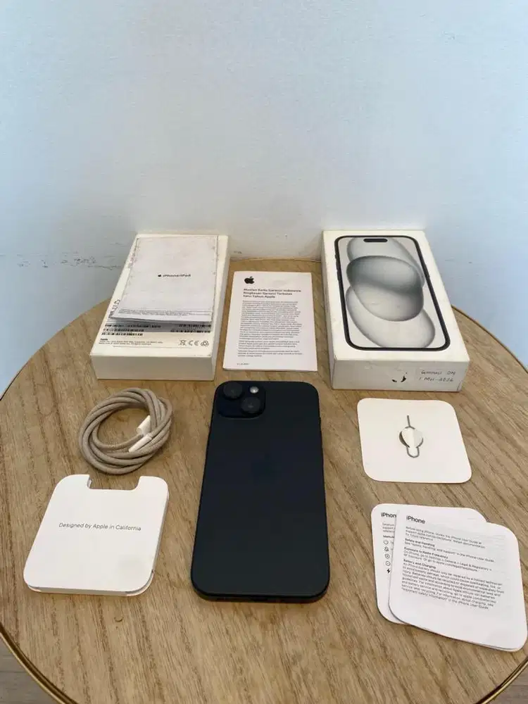 Second iBox Garansi On iPhone 15 128GB Black Fullset Anti Blokir