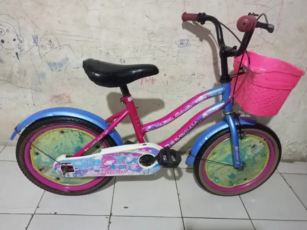 SEPEDA ANAK CEWEK UKURAN 16 KOKOH SIAP PAKAI