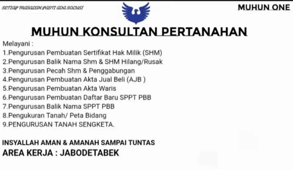 Jasa urus surat tanah