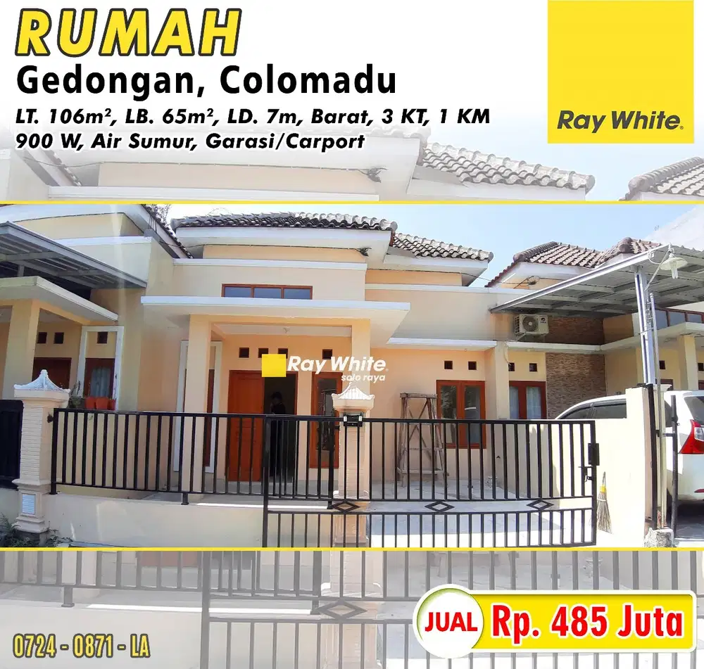 Dijual Rumah di Gedongan, Colomadu