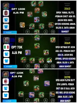 Jual Akun Efootbal Mobile 2025