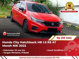 [ GARANSI 5TH ] Honda City Hatchback HB 1.5 RS AT Merah 2022/2023