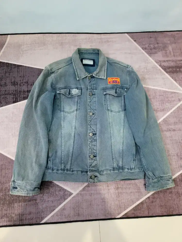 Jacket Blue Jeans Cowok Hush Pupies Size L