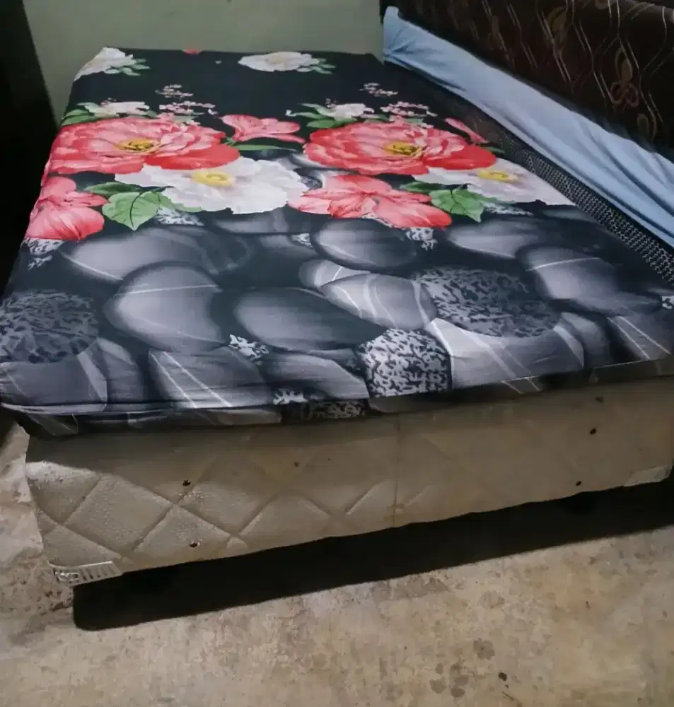 Tempat tidur set kasur busa+divan minimais uk 100x200 set