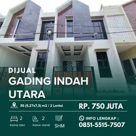 GADING INDAH 2 Lantai !️ Rumah Baru dekat Raya Kedungcowek