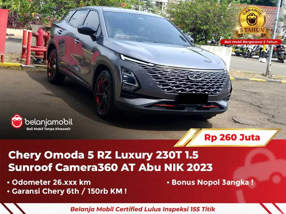 [ GARANSI 5TH ] Chery Omoda 5 RZ Luxury 230T 1.5 Sunroof AT 2023/2024