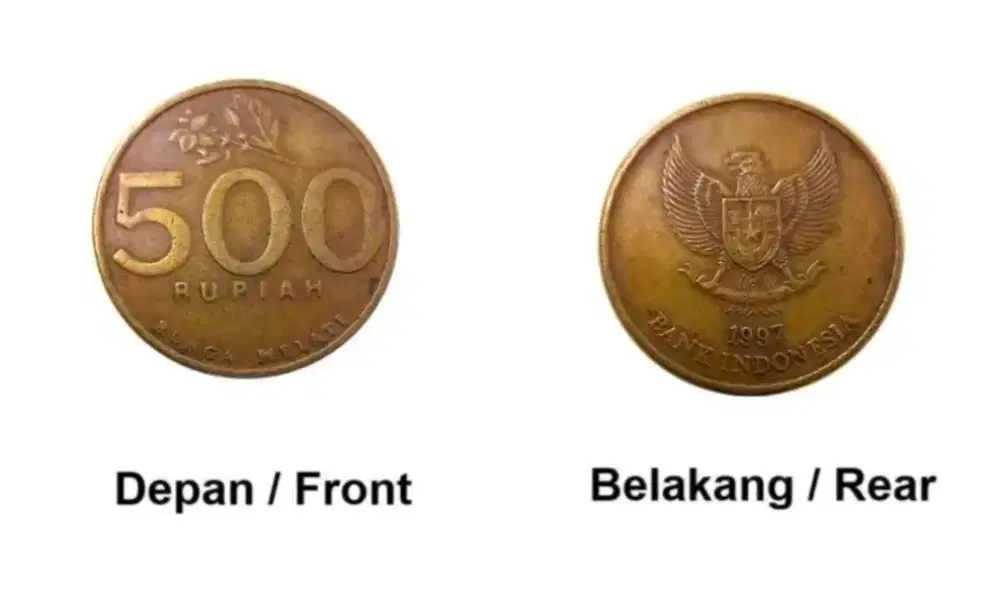 Jual koin 500 gambar melati th 1997