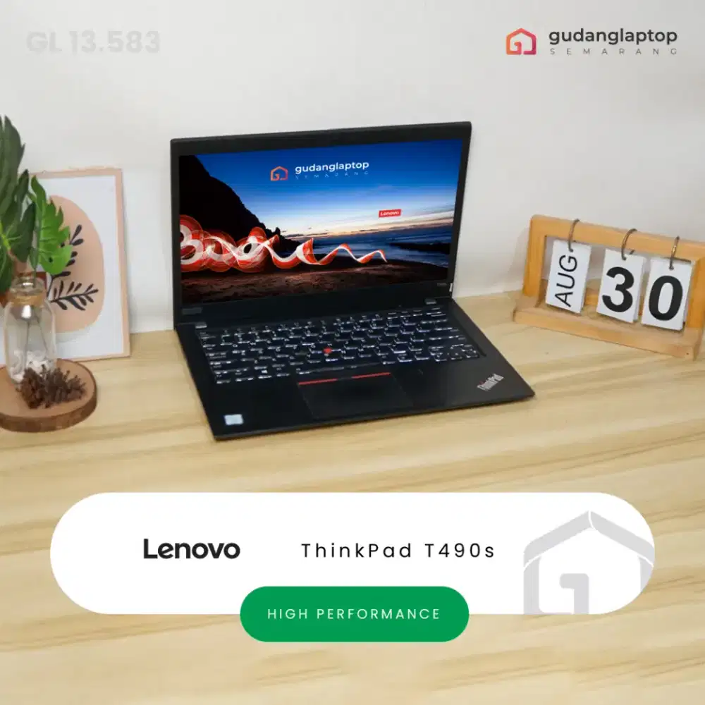 LENOVO ThinkPad T490s
INTEL Core i7 - 8665U 8/256