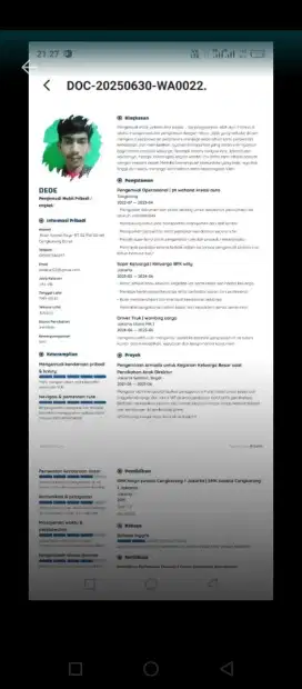 Memiliki SIM A dan C yang aktif