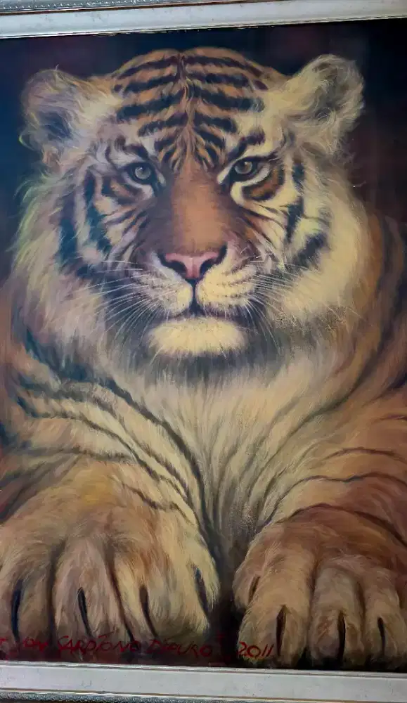 Jual Borongan 4 Lukisan Macan, Harimau, Kuda karya Jon Sardjono Dipuro