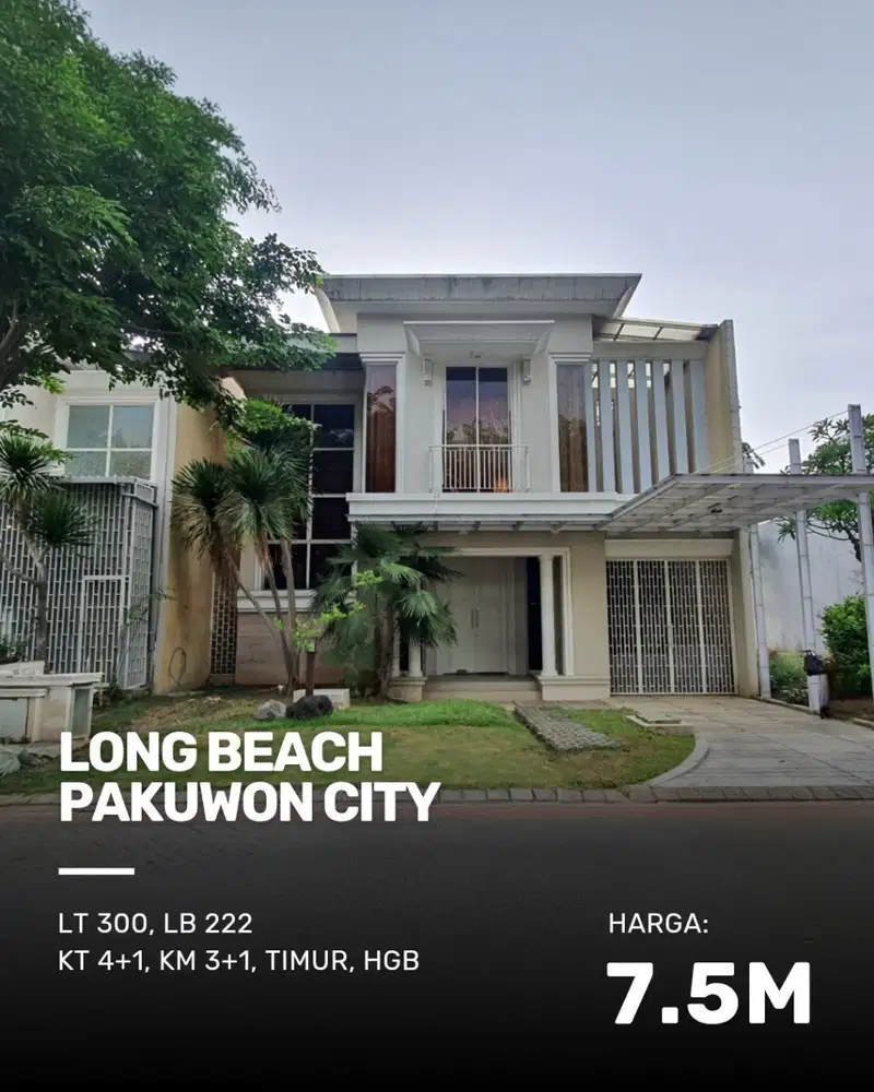 Rumah Long Beach Pakuwon City MINIMALIS SIAP HUNI