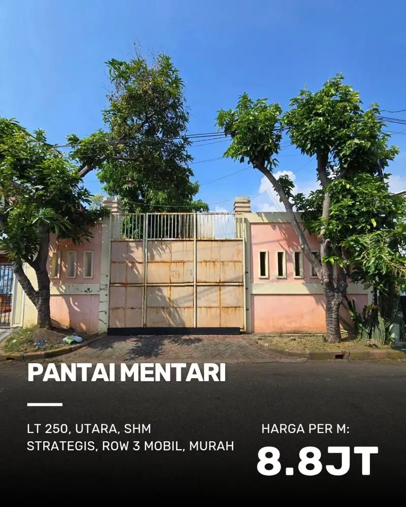 Kavling Pantai Mentari STRATEGIS ROW 3 MOBIL