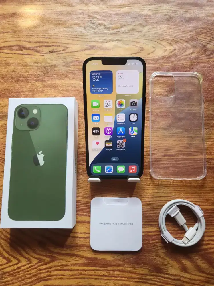 Iphone 13 128gb green inter all operator fulset mulus normal no minus