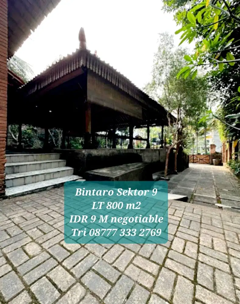 Kavling ada bonus rumah di Sektor 9  Bintaro 11 jt an