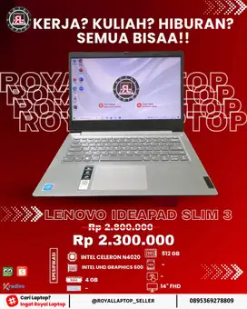 LENOVO IDEAPAD SLIM 3 INTEL CELERON N4020 RAM 4 GB SSD 512 GB