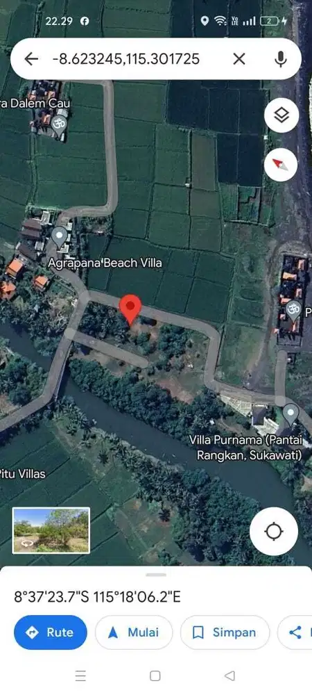 Tanah 3 Are dekat Pantai Rangkan Ketewel