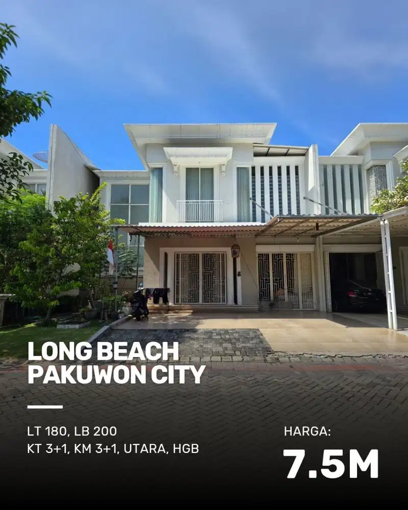 Rumah Long Beach Pakuwon City MINIMALIS SIAP HUNI