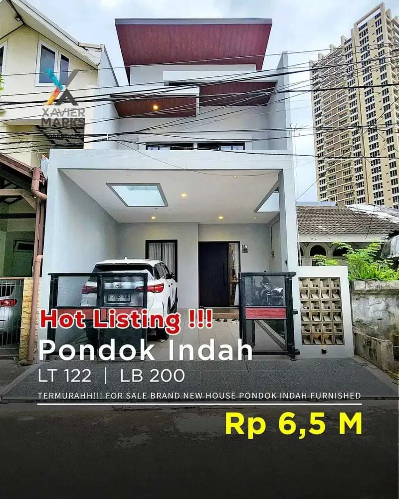 TERMURAHH FOR SALE BRAND NEW HOUSE PONDOK INDAH  FURNISHED