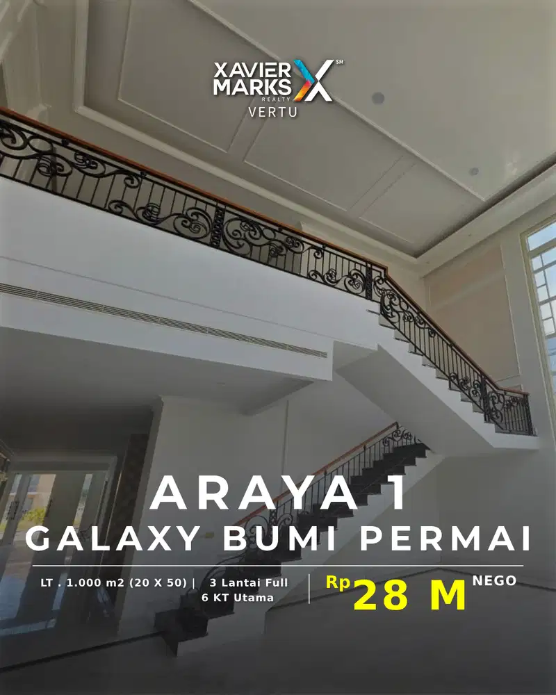 Rumah super mewah di Boulevard Utama Araya 1, Galaxy Bumi Permai