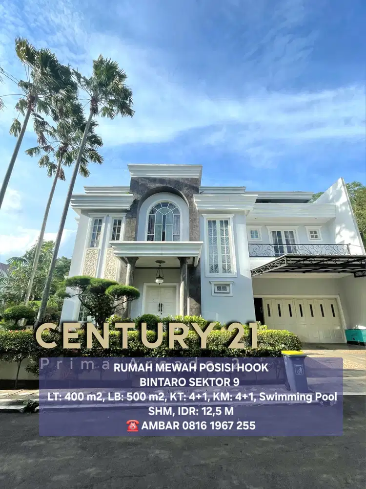 15450 Rumah posisi hook dg kolam renang shm siap huni