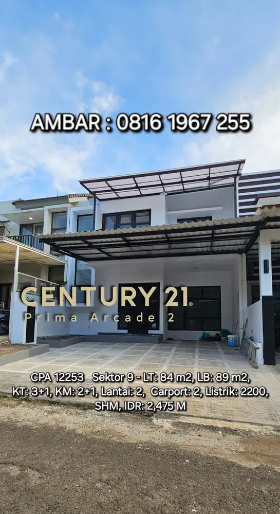 12253 - Rumah baru bintaro sektor 9 siap huni