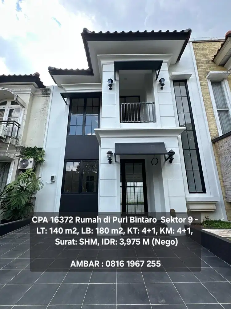 16372 : Rumah brand new Puri Bintaro bebas banjir strategis