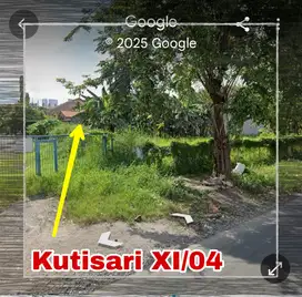 Kavling KUTISARI cocok utk kos rumah tangga paling murah nego keras